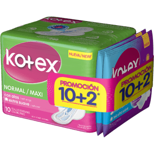 Toalla Kotex Normal Tela*10 und+2 Nocturn