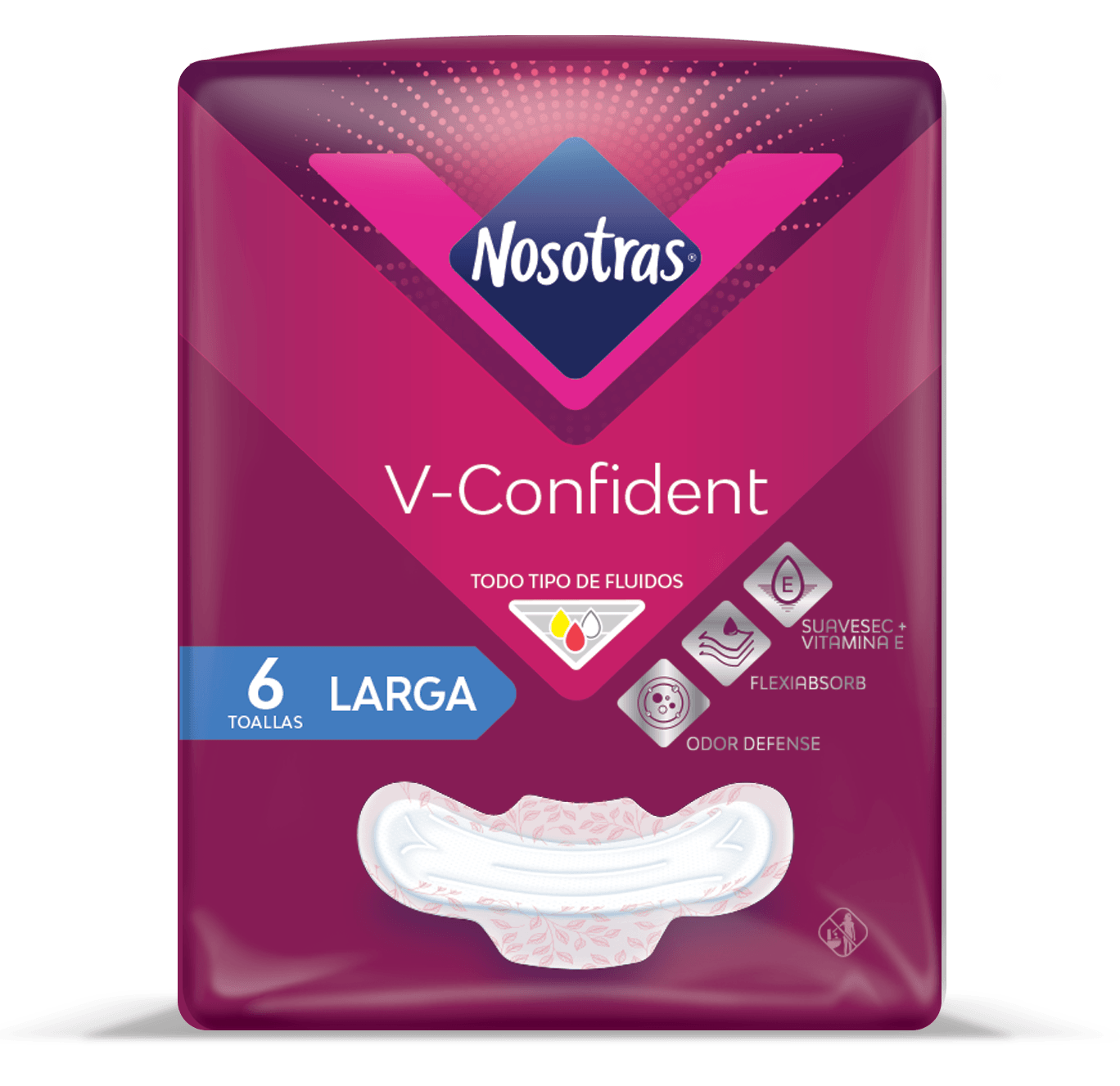 TOALLAS NOSOTRAS VCONFIDENT LARGAx6UND