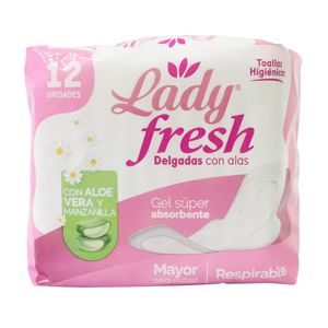 Toalla Higienic Alas Tela Ladyfresh*12 un