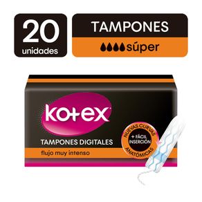 TAMPON KOTEX SUPER DIG   x 20 UND