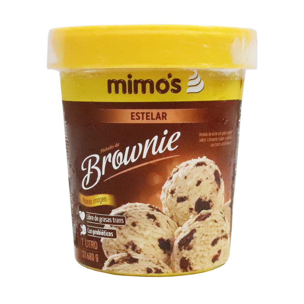 HELADO ESTELAR BROWNIE  x 1L MIMO`S