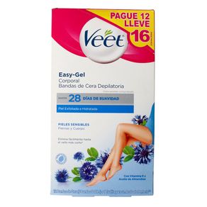 BANDAS DEPIL PIEL SENSIBL VEET PG12 LL16