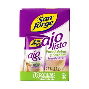 SALSA DE AJO 10 SOBRES SAN JORGE x 7 GR