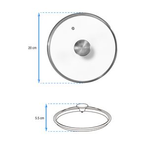 TAPA SARTEN VIDRIO VICTORIA 20CM