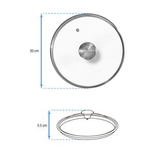 Tapa Sarten Vidrio Victoria 20 cm