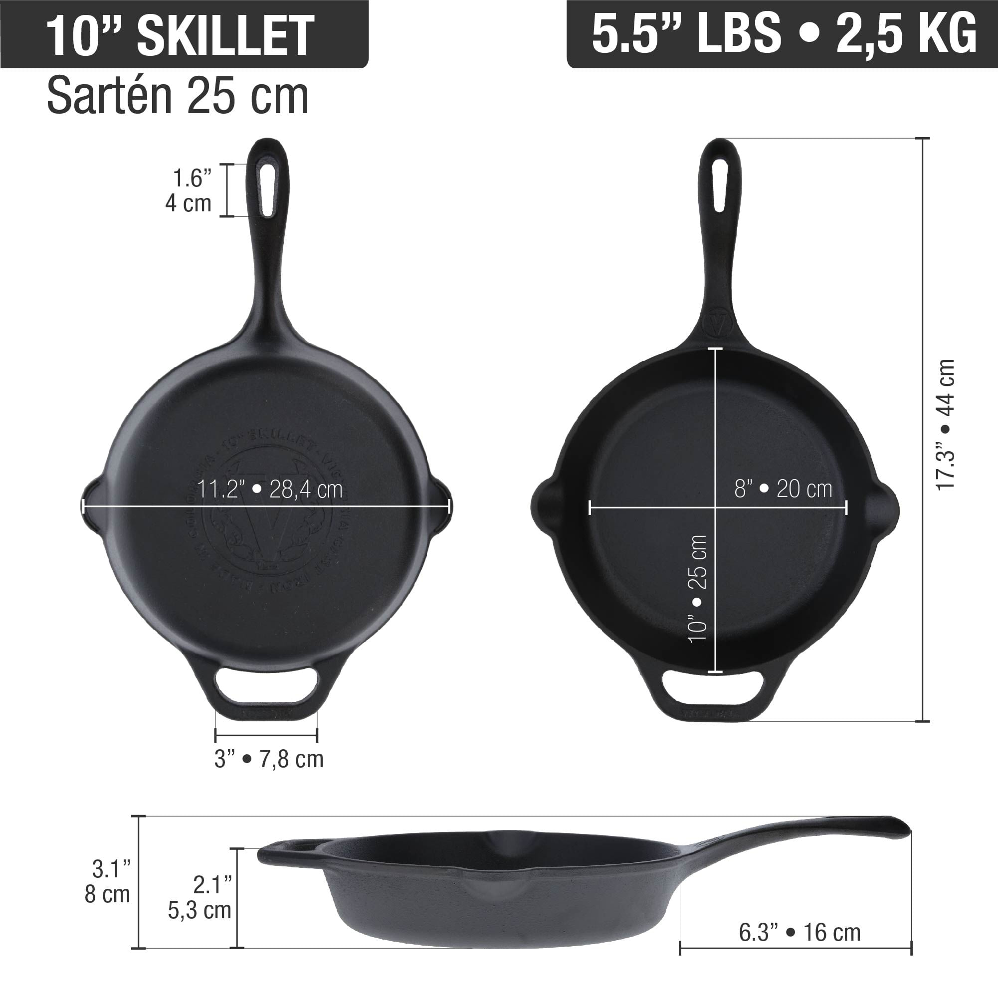 SARTEN VICTORIA 25CM ESMALTADO