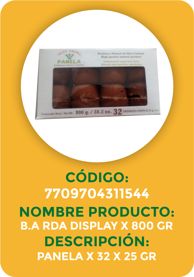 PANELA REDONDA BUEN AROMA 32UNx800GR