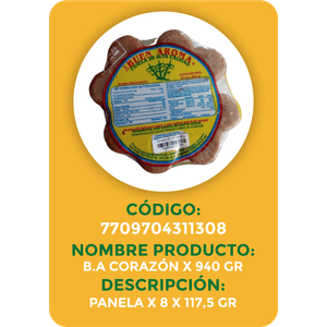 PANELA CORAZON BUEN AROMA 8Ux940G