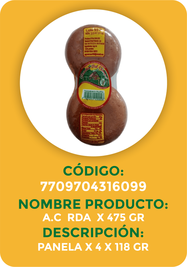 PANELA REDONDA BUEN AROMA 4 UNx475GR