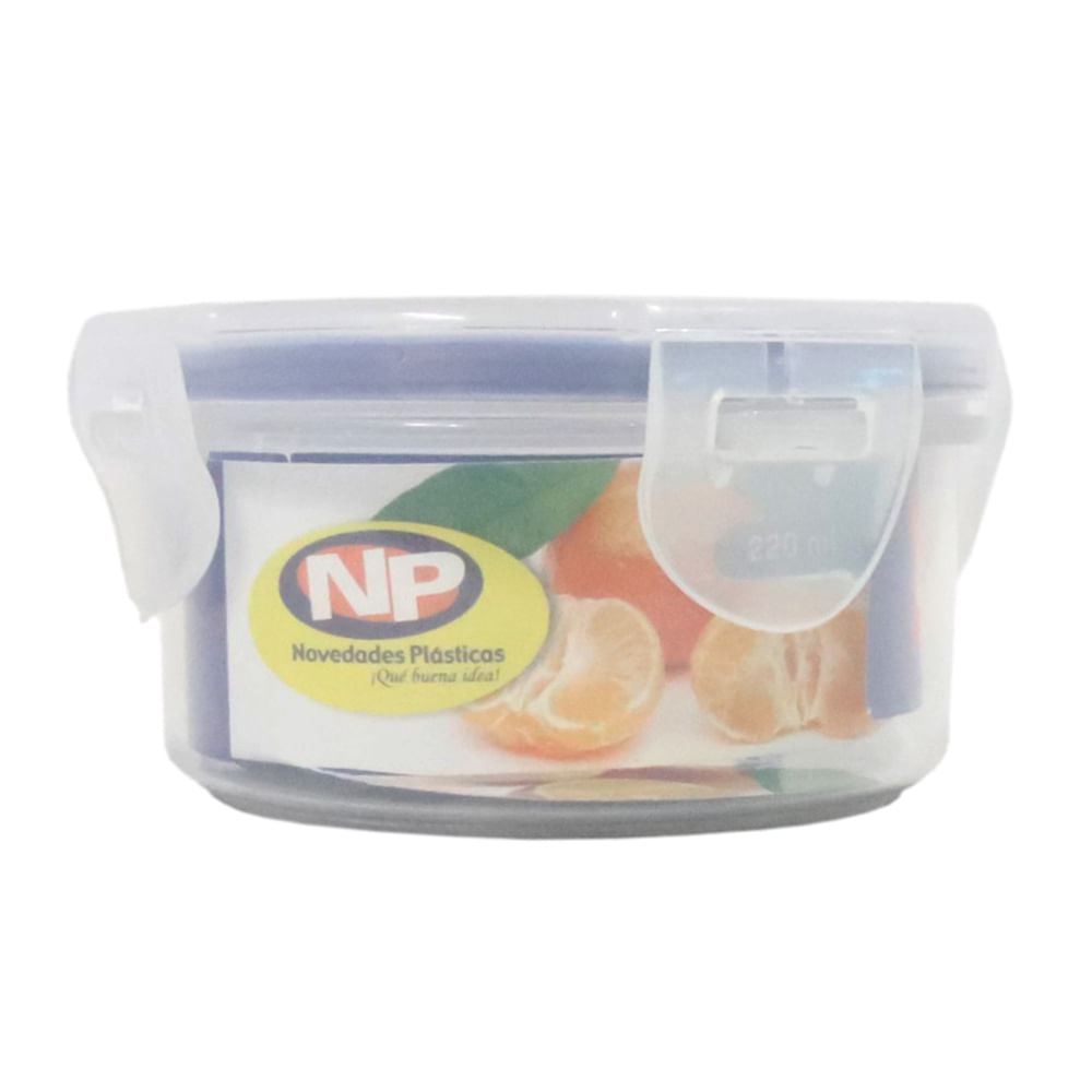 RECIPIENTE HERMETICO REDOND x 220ml