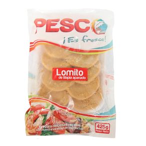 LOMITO DE TILAPIA APANADO PESCO * 425 GR