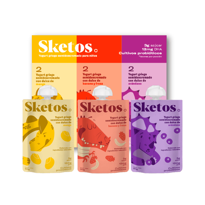 YOGURT KIDS SKETOS SURTIDO SIXPACK*480GR