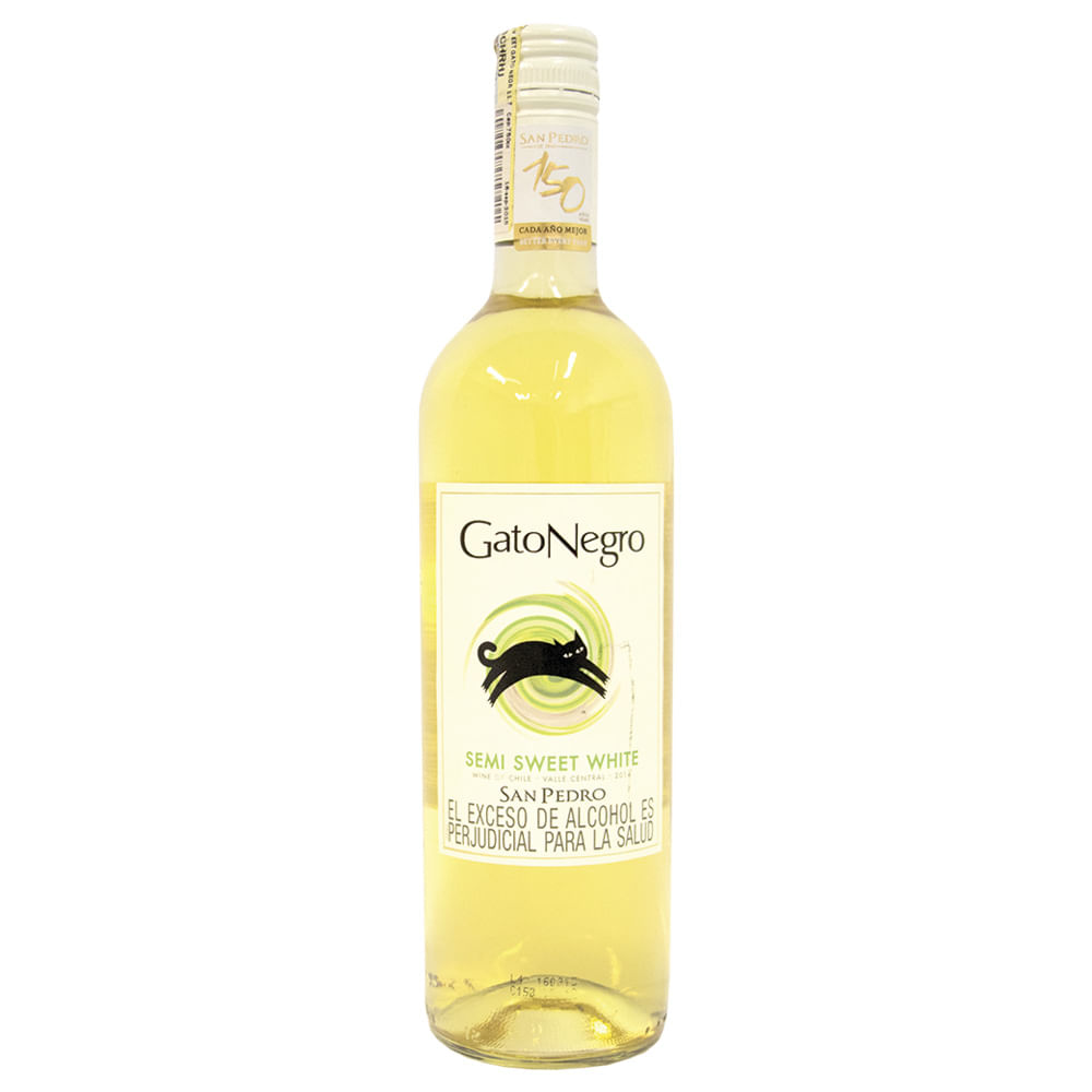 VINO BLANCO SEMI SWEET GATO NEGRO*750ML
