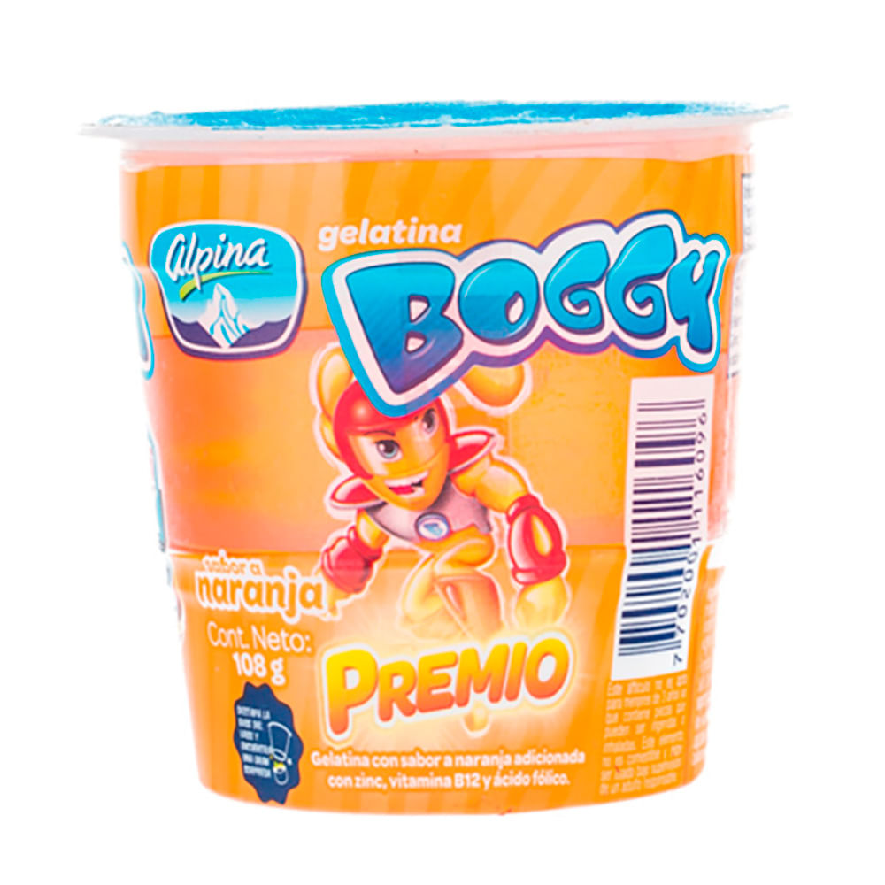 GELATINA BOGGY PREMIO NARANJA   x 108GR
