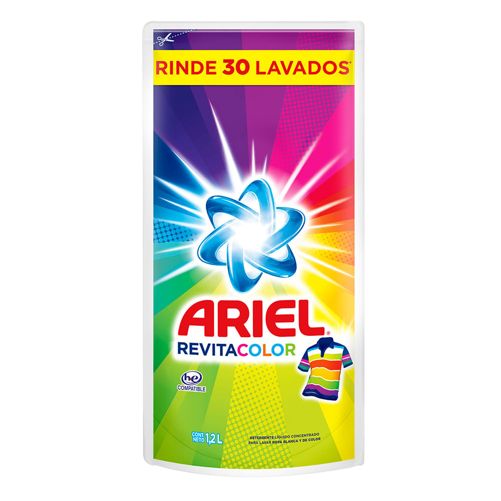 DETERGENTE LÍQ ARIEL REVITACOLOR *1200ML