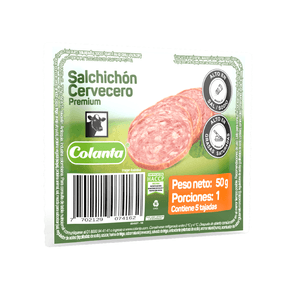 SALCHICHON CERVECERO COLANTA TAJAD X50GR