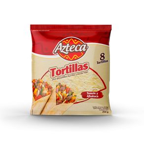 TORTILLAS AZTECA TOMATE Y ALBAHACA*250GR