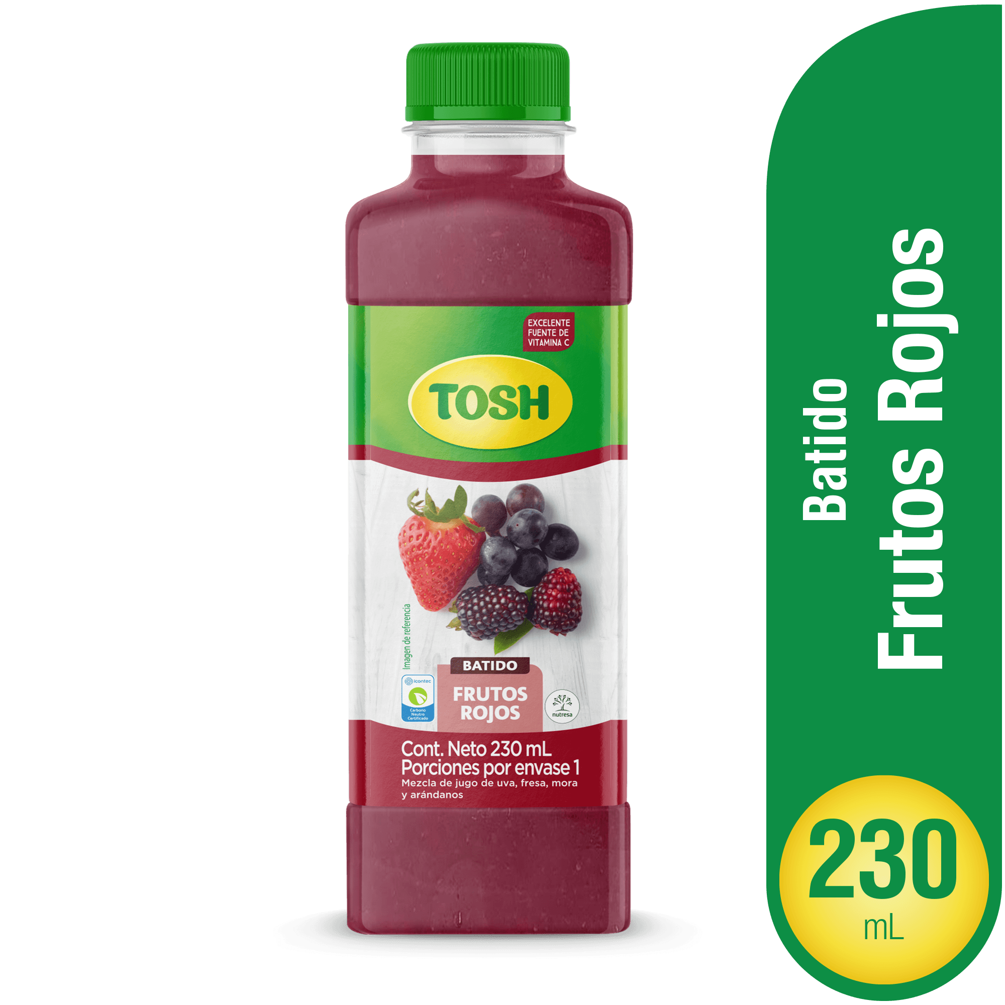 BEBIDA TOSH FRUTOS ROJOS BOTELLA X 230ML