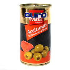 ACEITUNAS LAT RELLENAS SALMON EURO*350GR