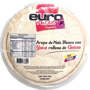 AREPA YUCA RELL DE QUESO EUROMAX*350 GR