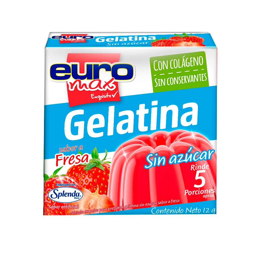 GELATINA LIGHT FRESA EUROMAX x 12gr