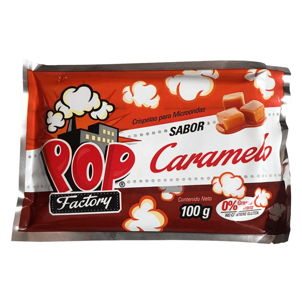 CRISPETA MICROONDAS CARAMELO POP*100G