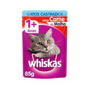 WHISKAS GATOS CASTRADO CARNE X 85GR