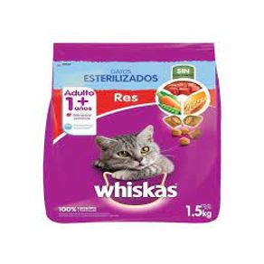 WHISKAS GATOS ESTERILIZADO RES X 1,5KG