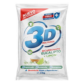 DETERGENTE EN POLVO MULT. BLANCA 3D 3kg