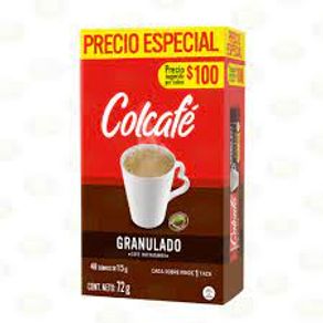 CAFE COLCAFE GRANULADO X 48 UND X 1.5GR
