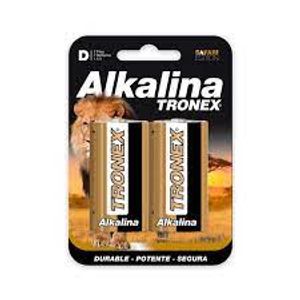 Pila TRONEX alcalina tipo D x2 unds