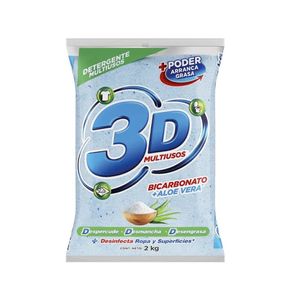 DETERGENTE POLVO MULTIUSOS 3D X 2KG