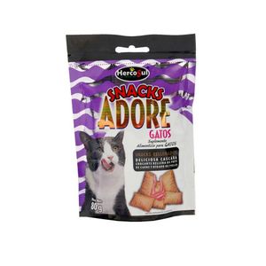 Snack Para Gatos Pelos Largos Adore*80 gr