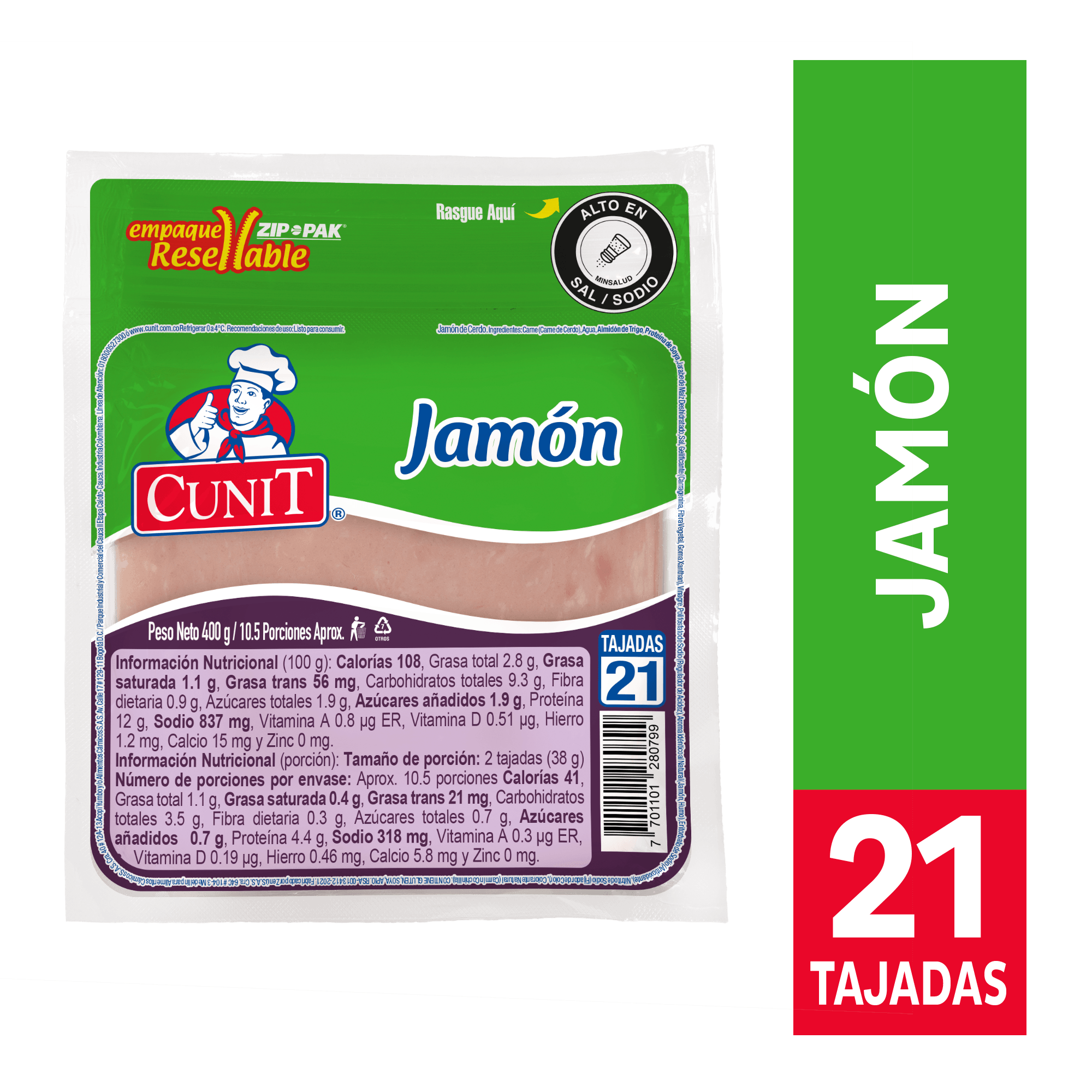 JAMON CUNIT  x 400GR