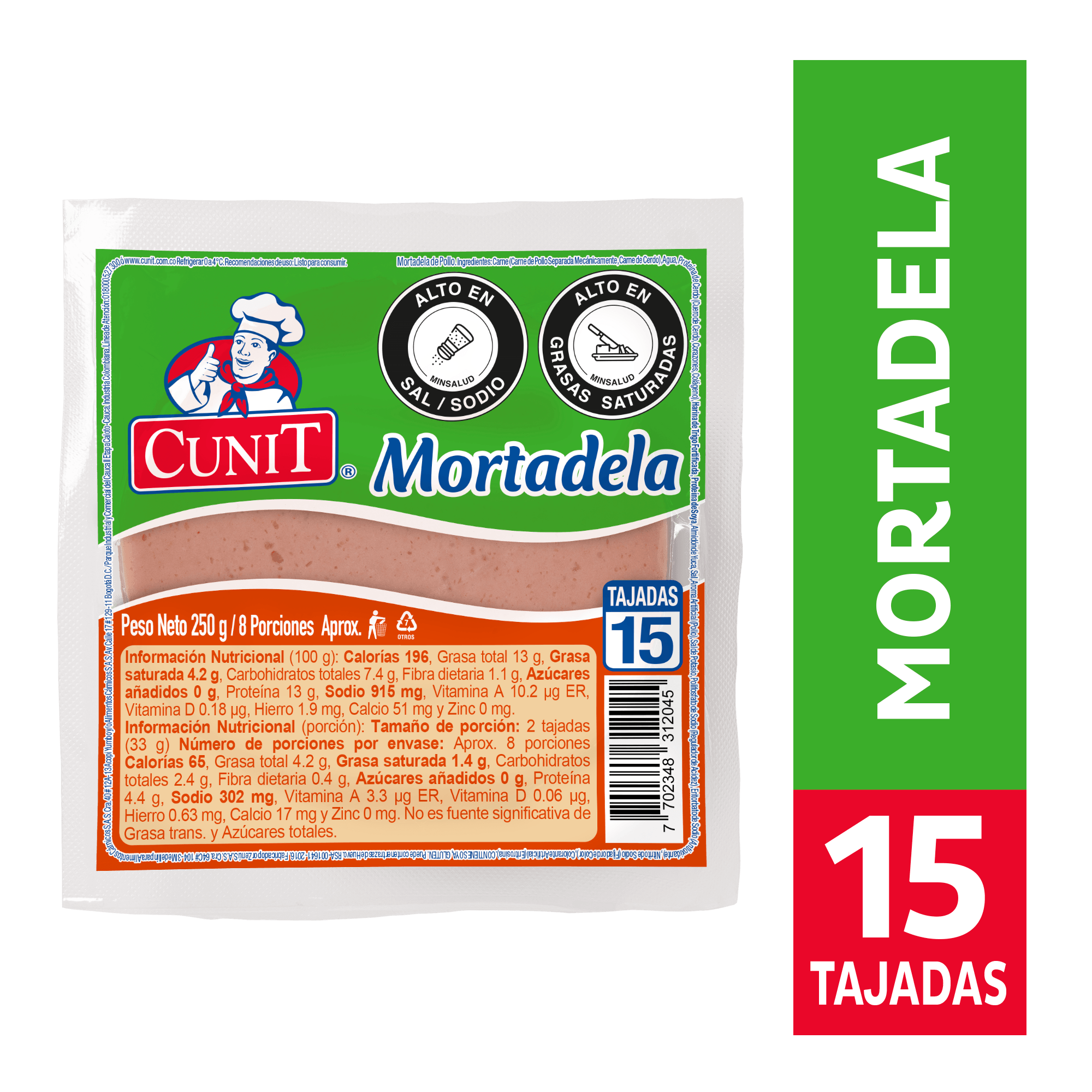 MORTADELA CUNIT  x 250GR