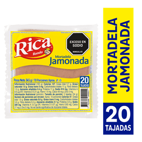 MORTADELA JAMONADA RICA X 345 GR