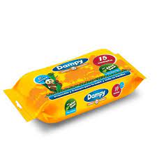 PAÑITOS HUMEDOS AMARILLO  DAMPY x 15 UND