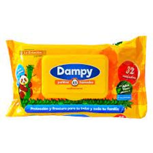 PAÑITOS HUMEDOS AMARILLO DAMPY x 32 UND