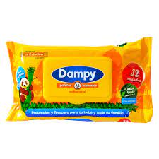 PAÑITOS HUMEDOS AMARILLO  DAMPY x 32 UND