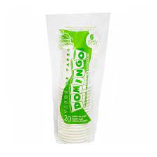 VASO 6 OZ  BLANCO PAPEL DOMINGO x20 UND