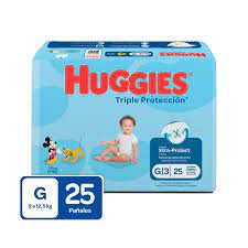 PAÑALES HUGGIES TRIPLA PRO G X25UND