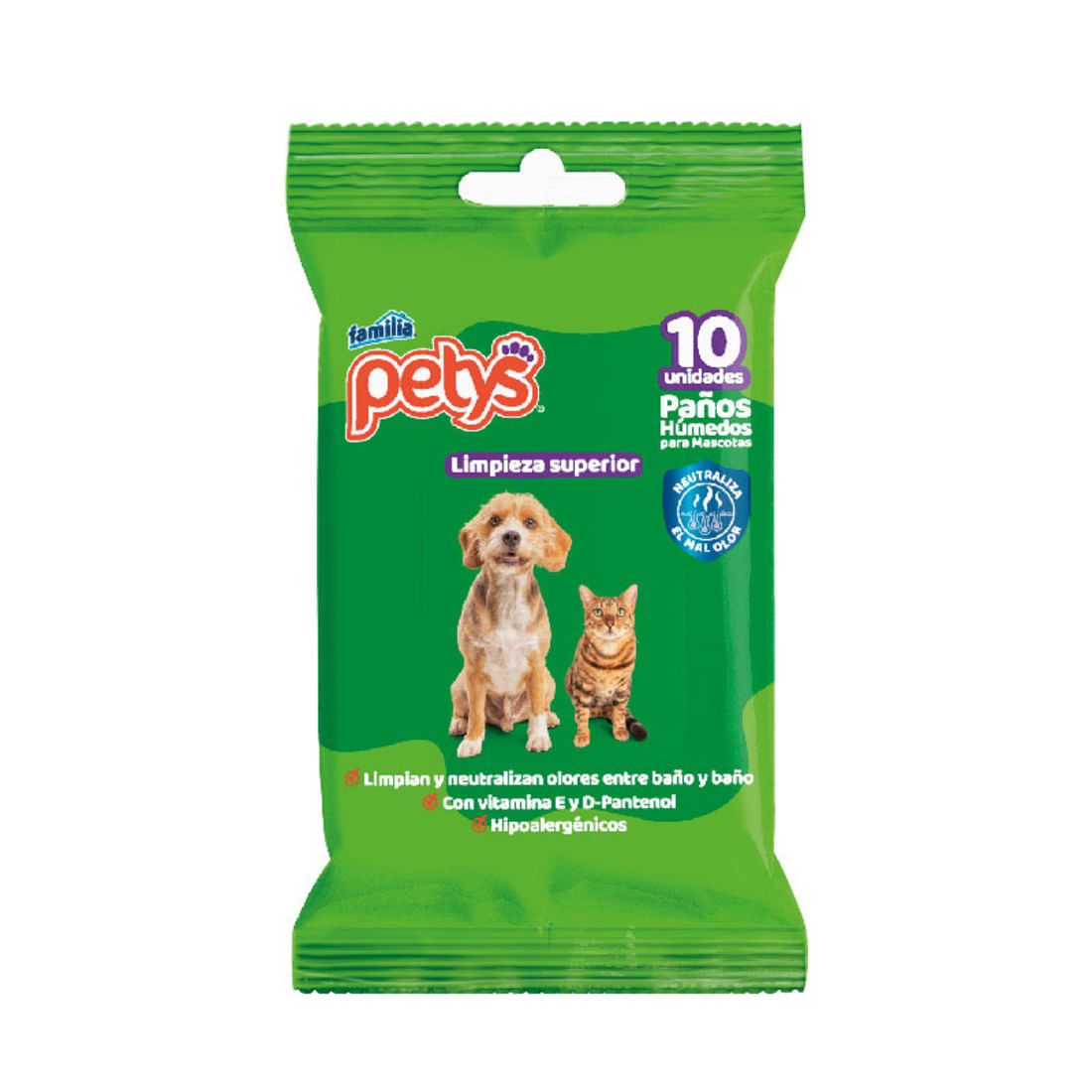 PAÑOS HUMEDOS ORIGINAL PETYS*10UN