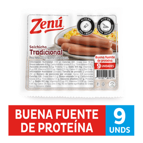 SALCHICHA TRADICIONAL ZENU*225GR