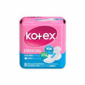 TOALLAS FEMENI KOTEX TELA CON ALAS X8UND