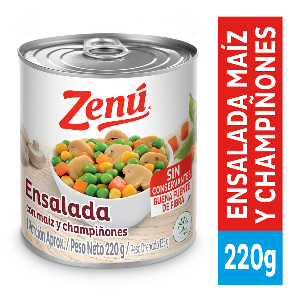 ENSALADA/MAIZ/CHAMPIÑON LATA ZENU*220GR