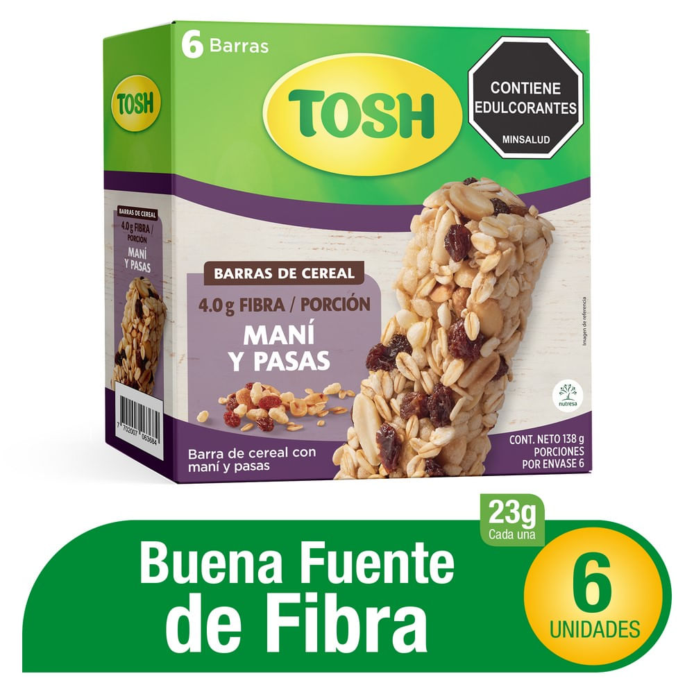 BARRA TOSH PASAS AVENA*138GR