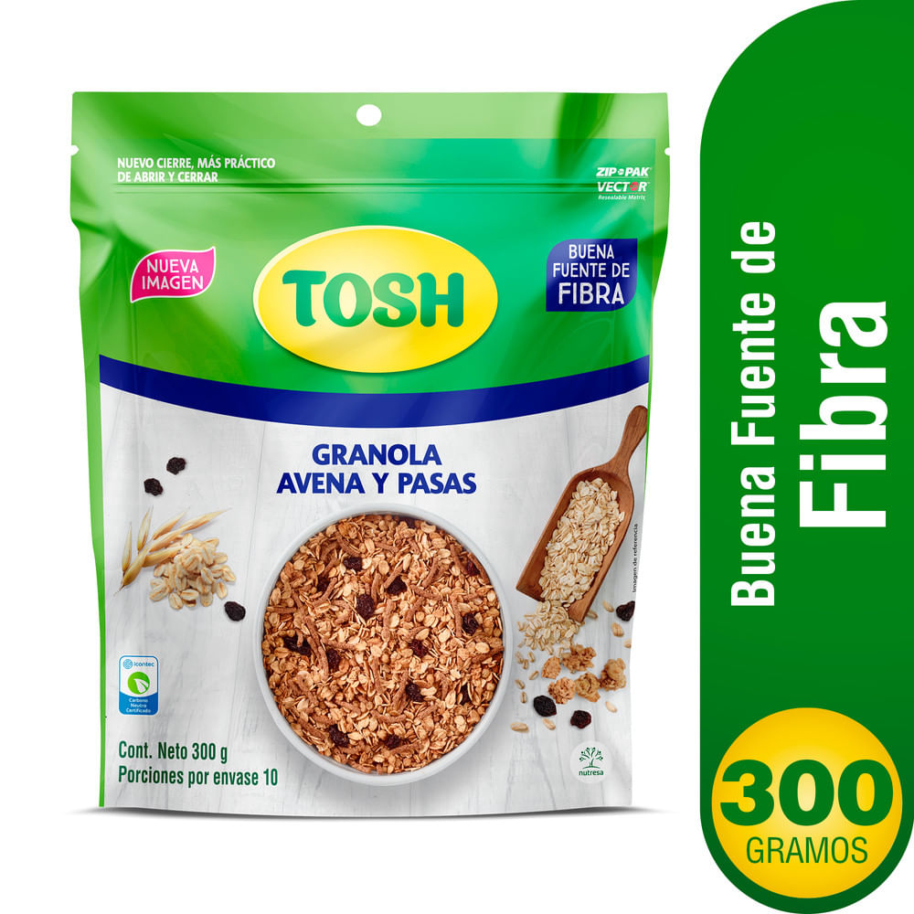 CEREAL GRANOLA ARTESANAL AVENA Y PASAS
