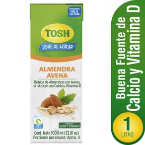 BEBIDA ALMENDRA AVENA TOSH * 1000 ML