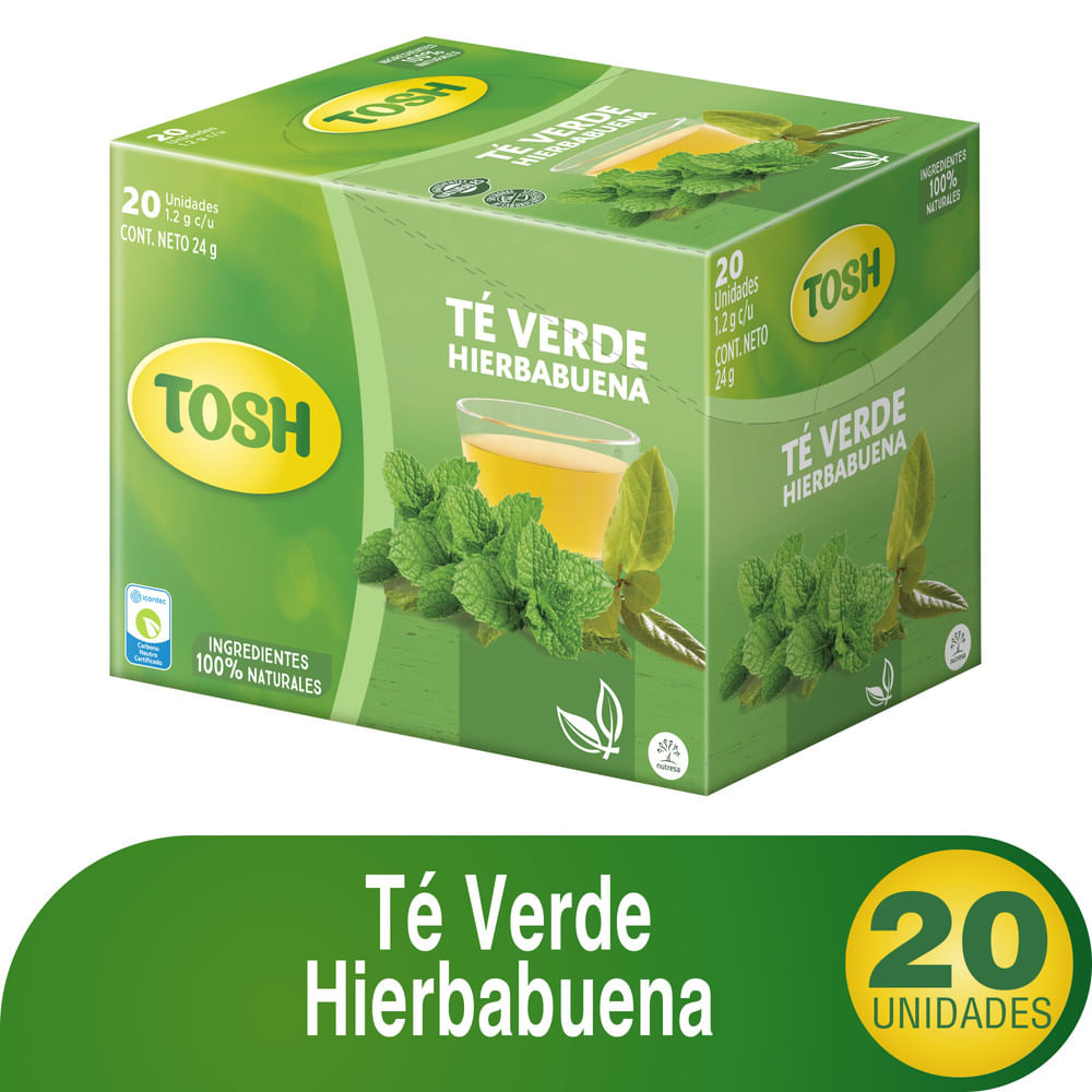 TOSH TE VERDE HIERBABUENA  x  24 GR