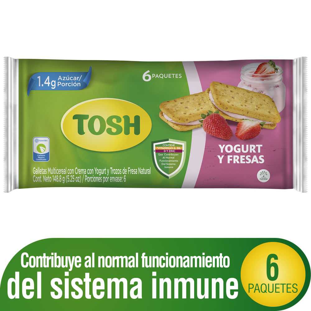 GALLETAS TOSH YOGURT FRESA 148.8gr